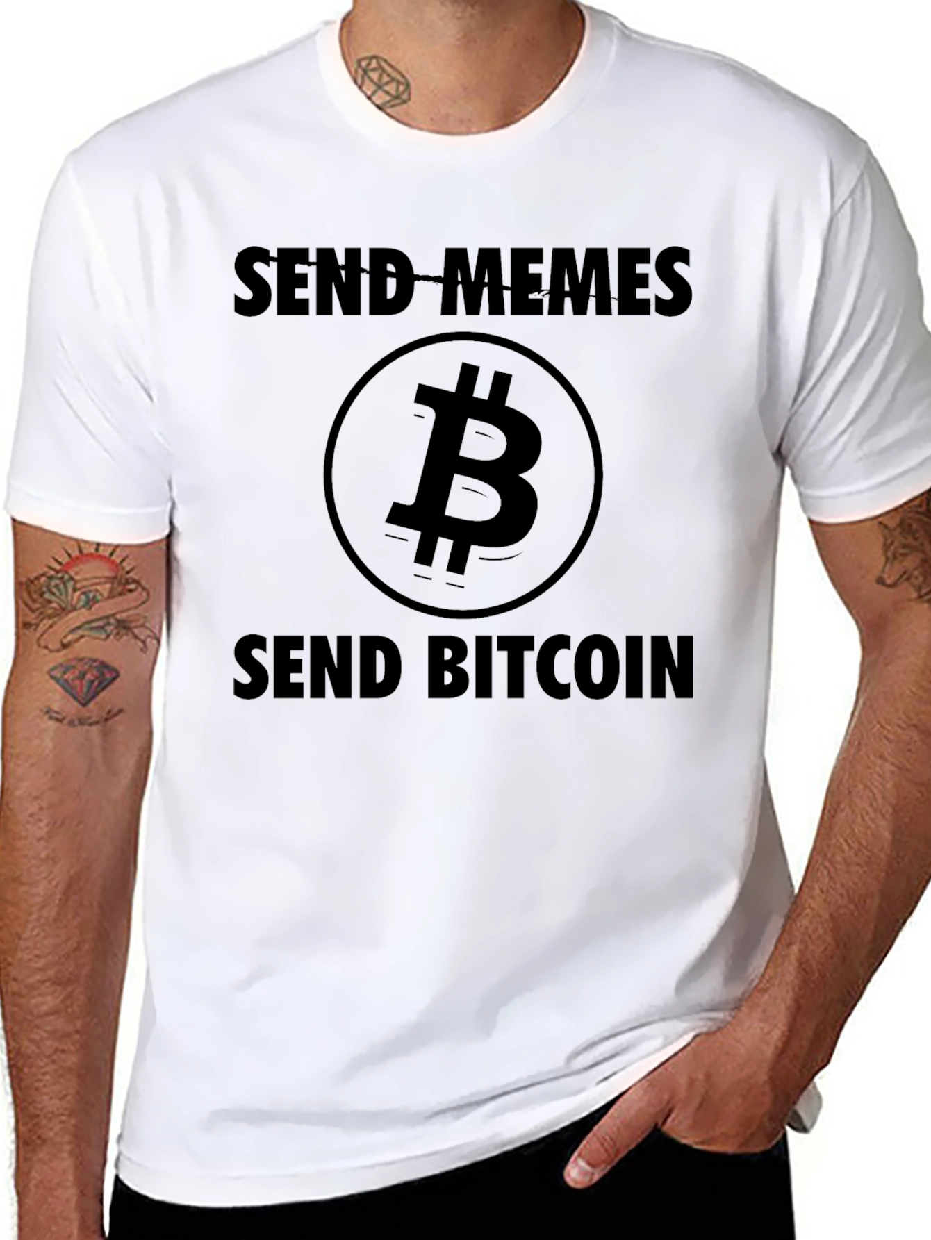 Send Memes Send Bitcoin Black T-Shirt