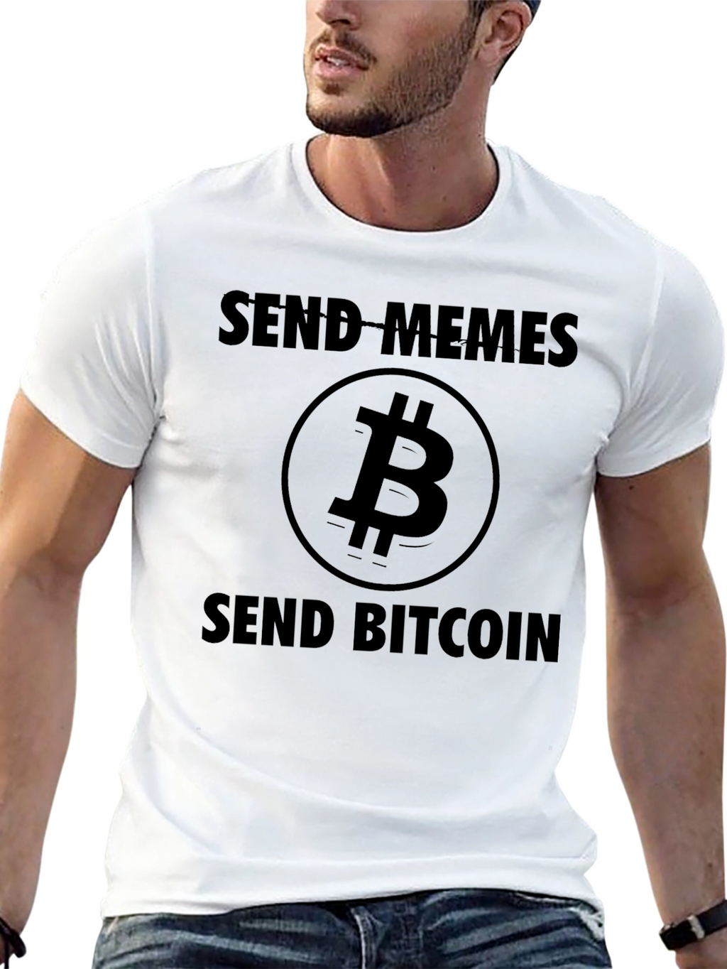 Send Memes Send Bitcoin Black T-Shirt