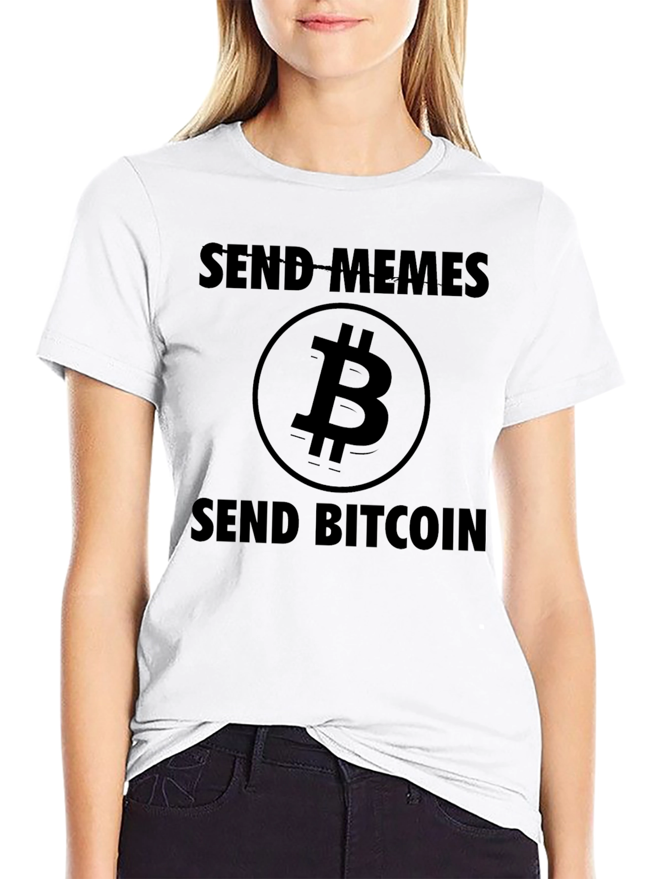 Send Memes Send Bitcoin Black T-Shirt