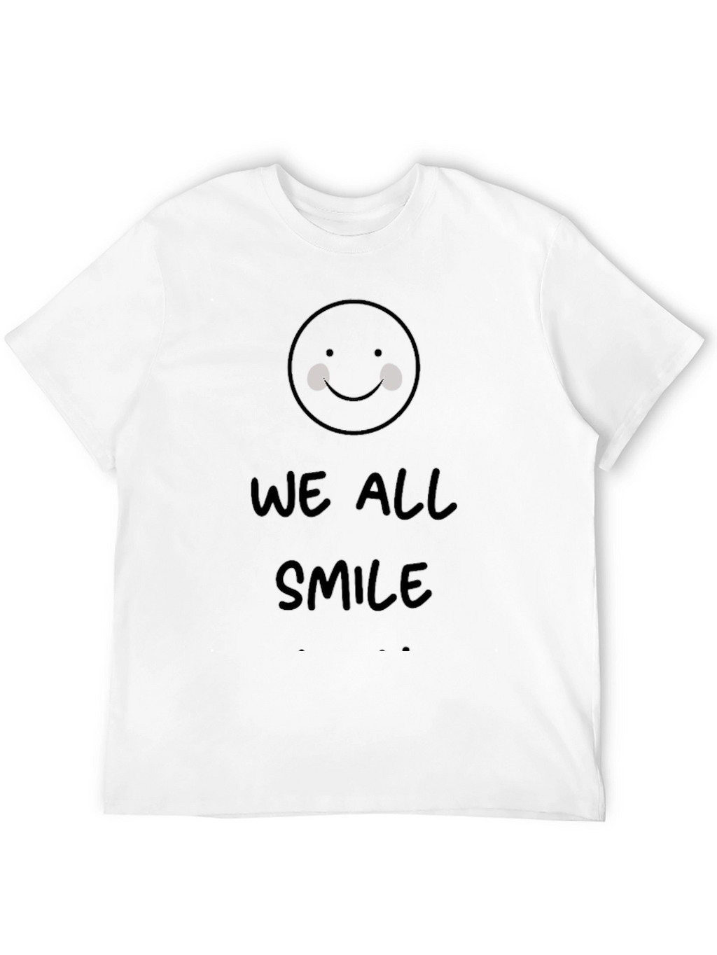 We All Smile Black Graphic Tee