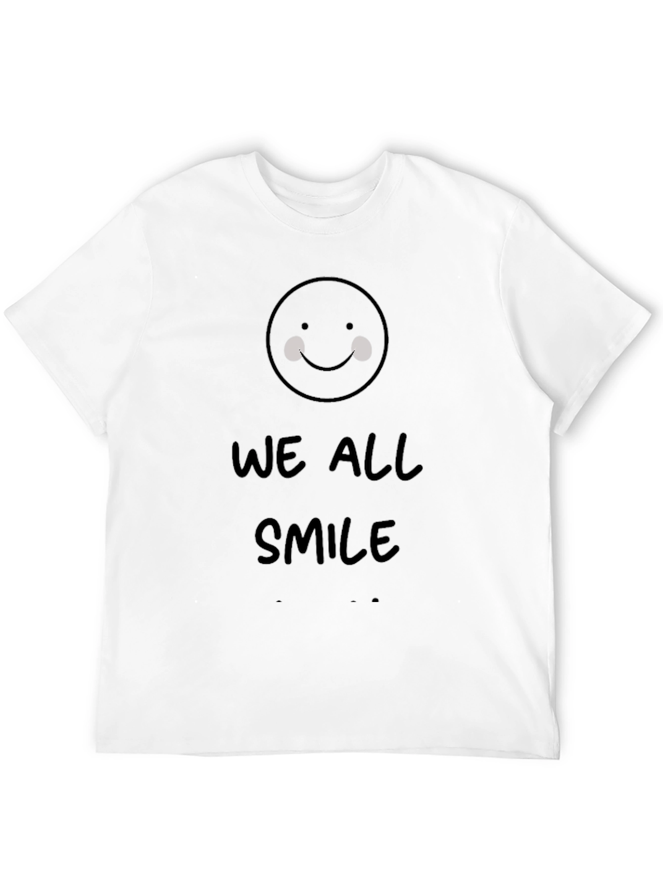 We All Smile Black Graphic Tee