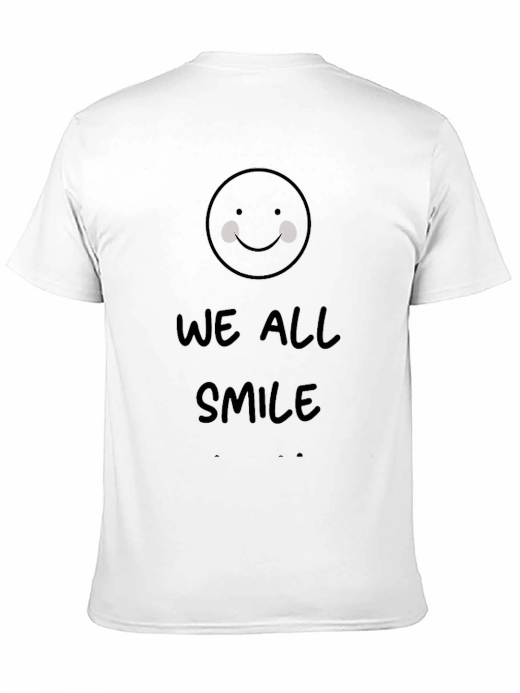 We All Smile Black Graphic Tee