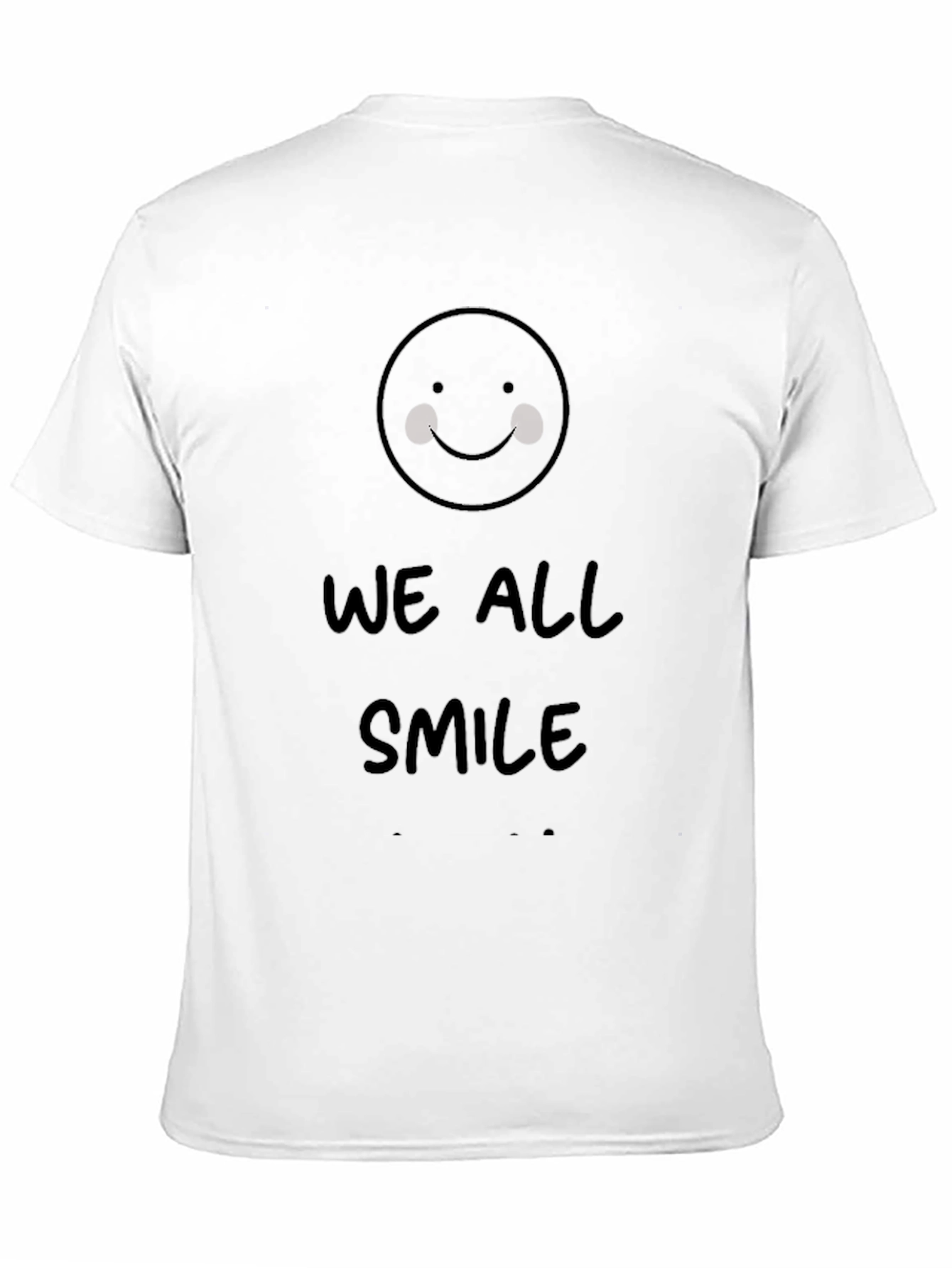 We All Smile Black Graphic Tee