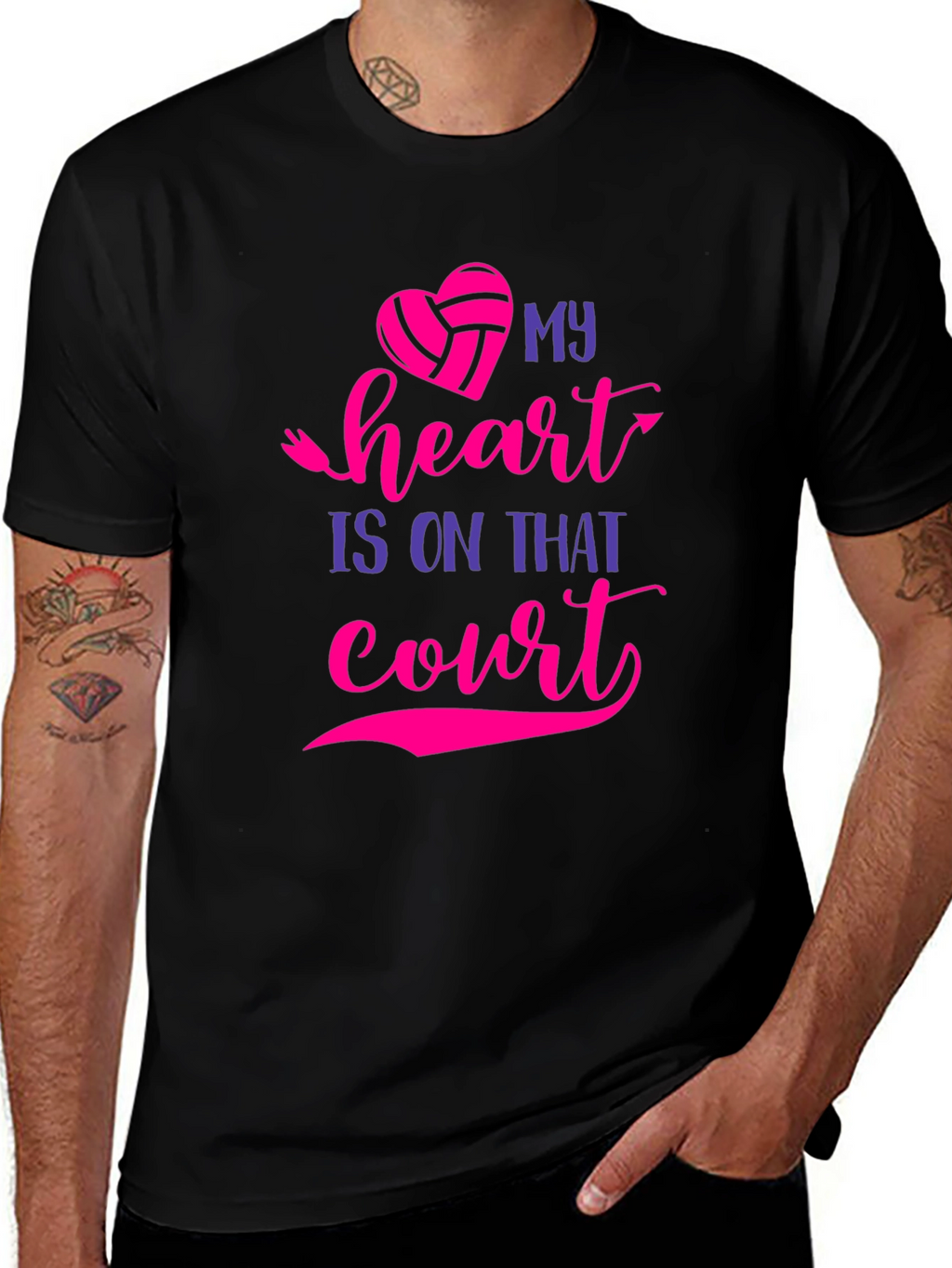 Volleyball Heart T-Shirt - Court Passion