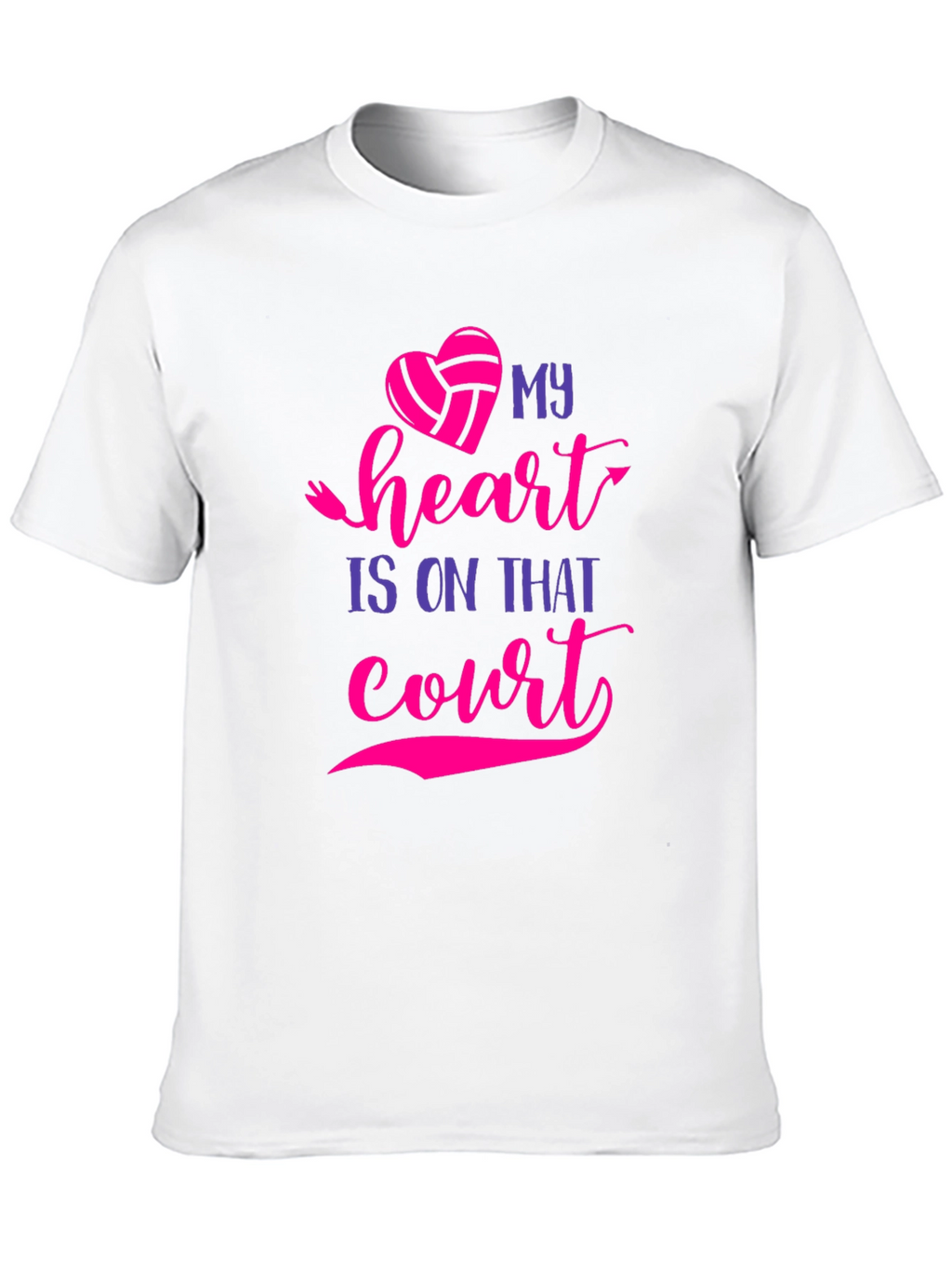 Volleyball Heart T-Shirt - Court Passion