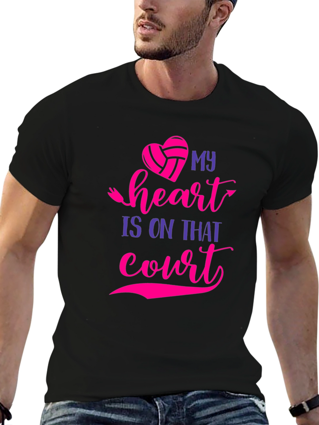 Volleyball Heart T-Shirt - Court Passion