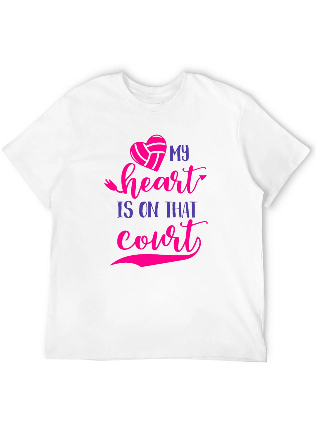 Volleyball Heart T-Shirt - Court Passion