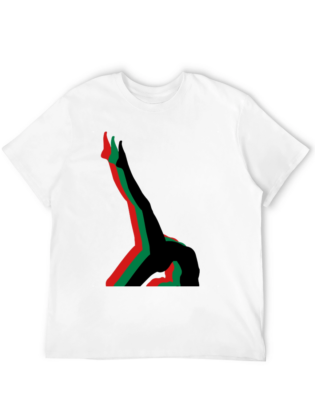 Abstract Gymnast T-Shirt - Black Cotton Tee