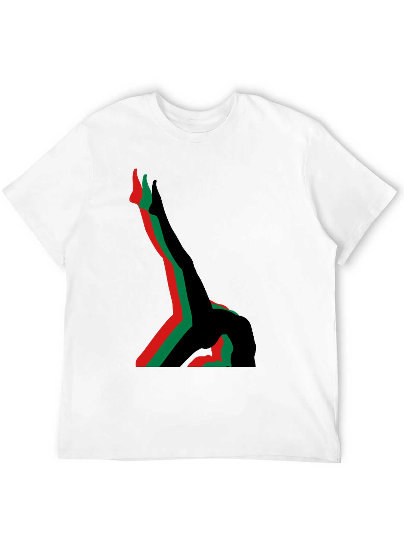 Abstract Gymnast T-Shirt - Black Cotton Tee