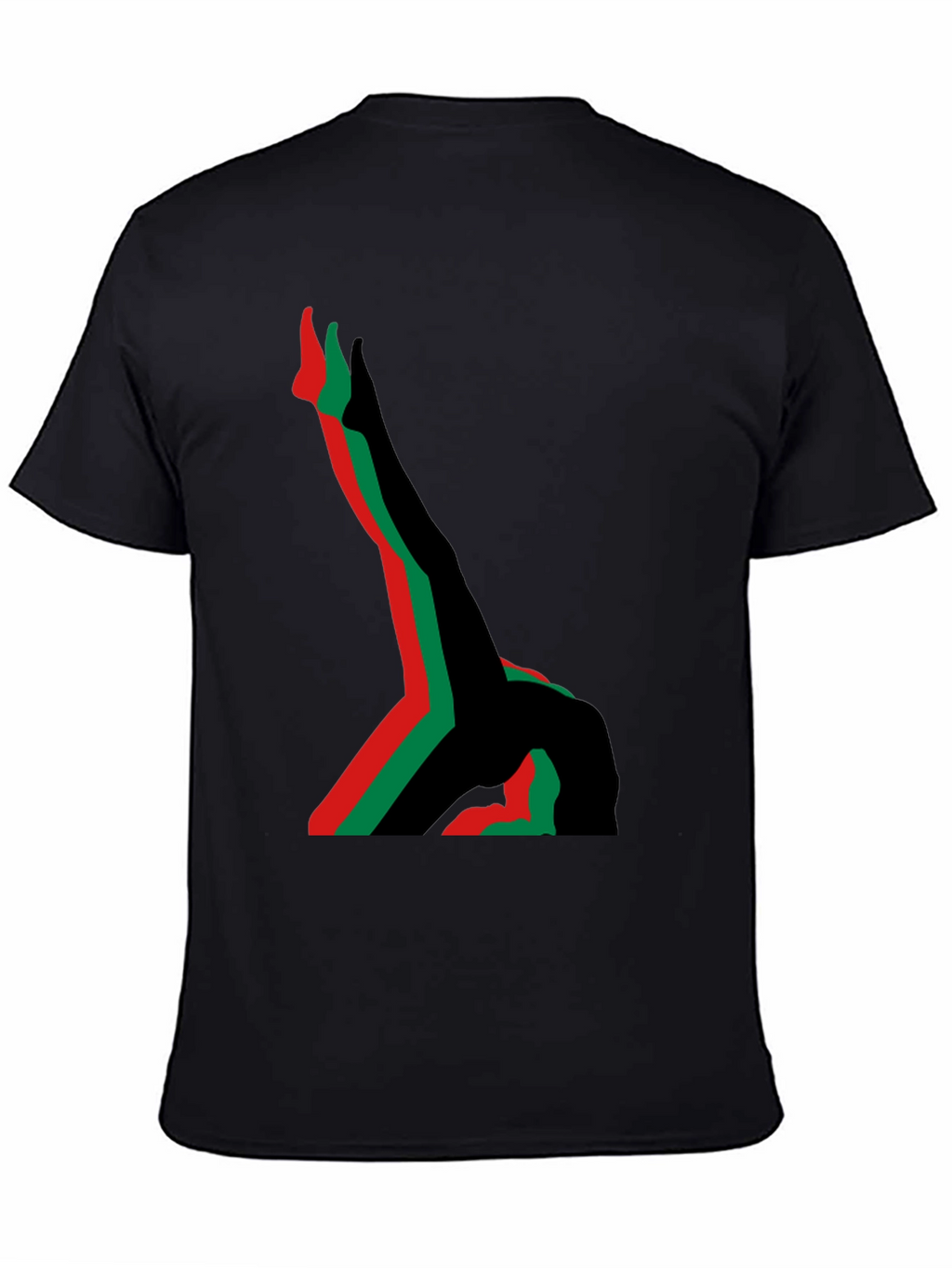 Abstract Gymnast T-Shirt - Black Cotton Tee