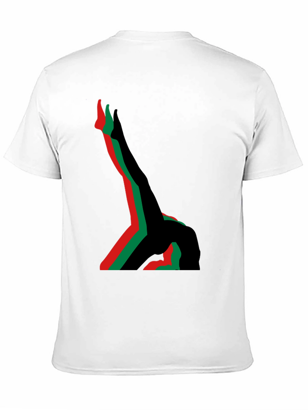 Abstract Gymnast T-Shirt - Black Cotton Tee