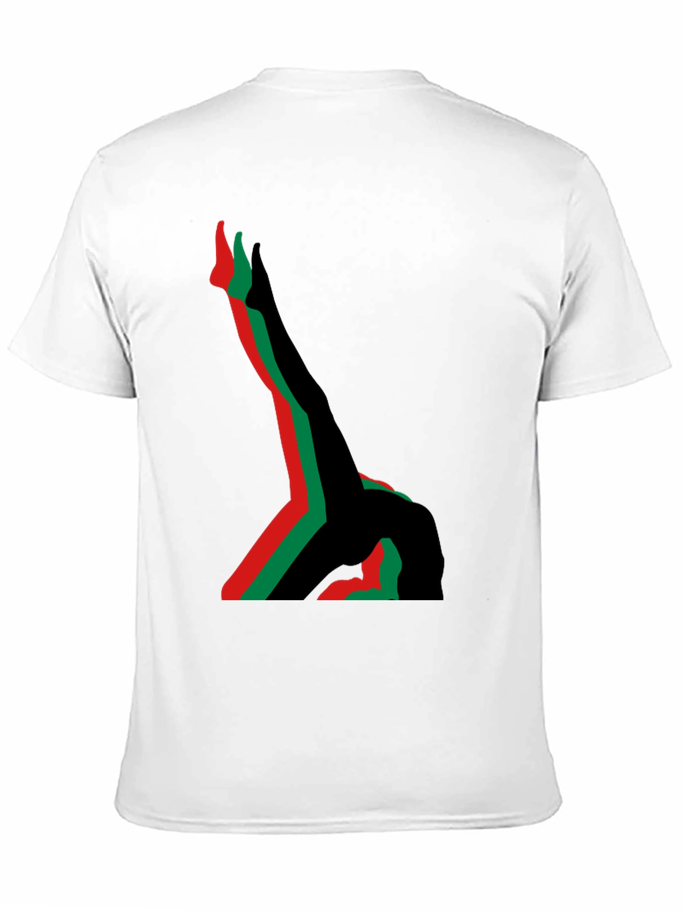 Abstract Gymnast T-Shirt - Black Cotton Tee