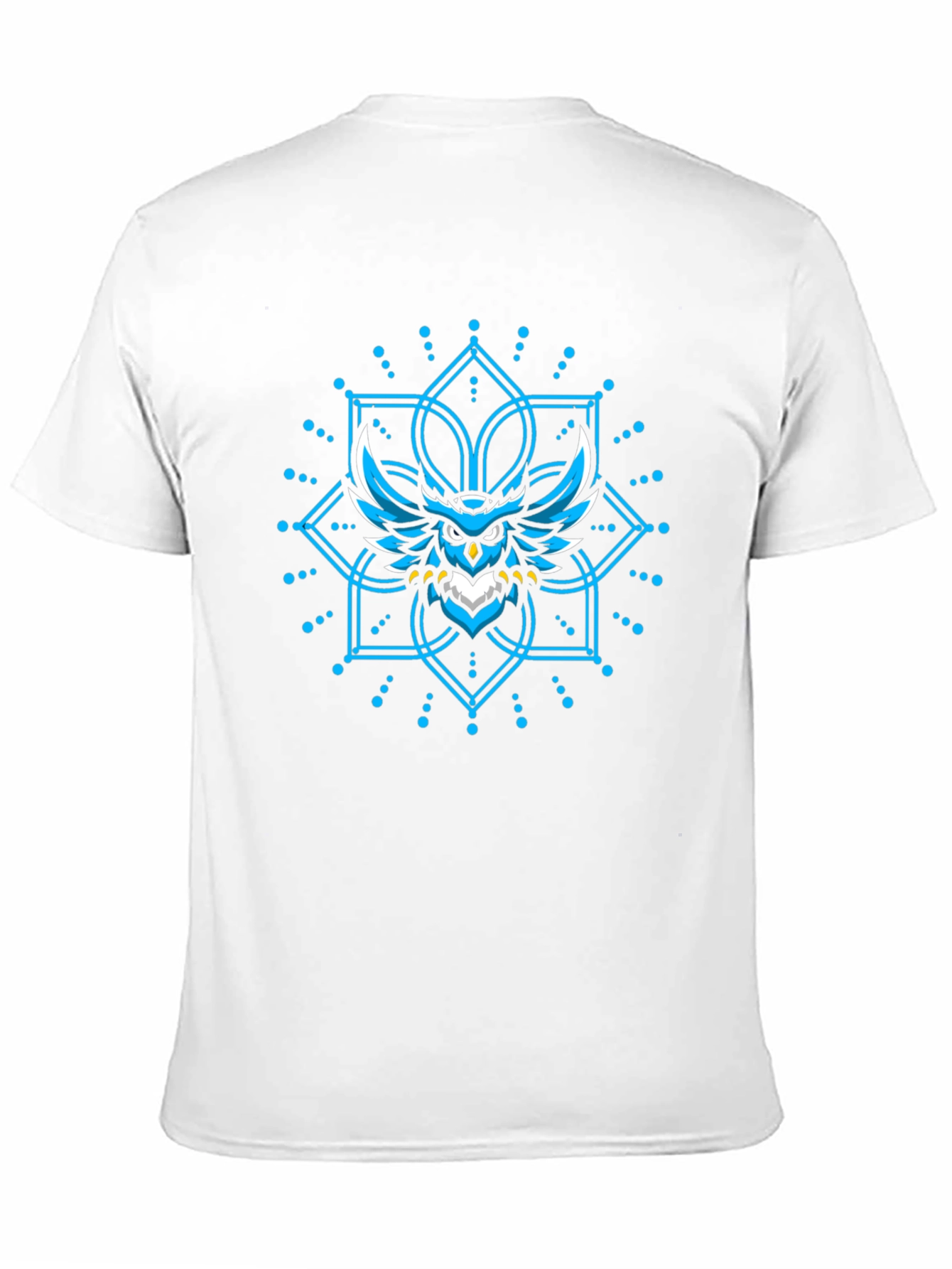 Blue Owl Graphic Print Crew Neck T-Shirt