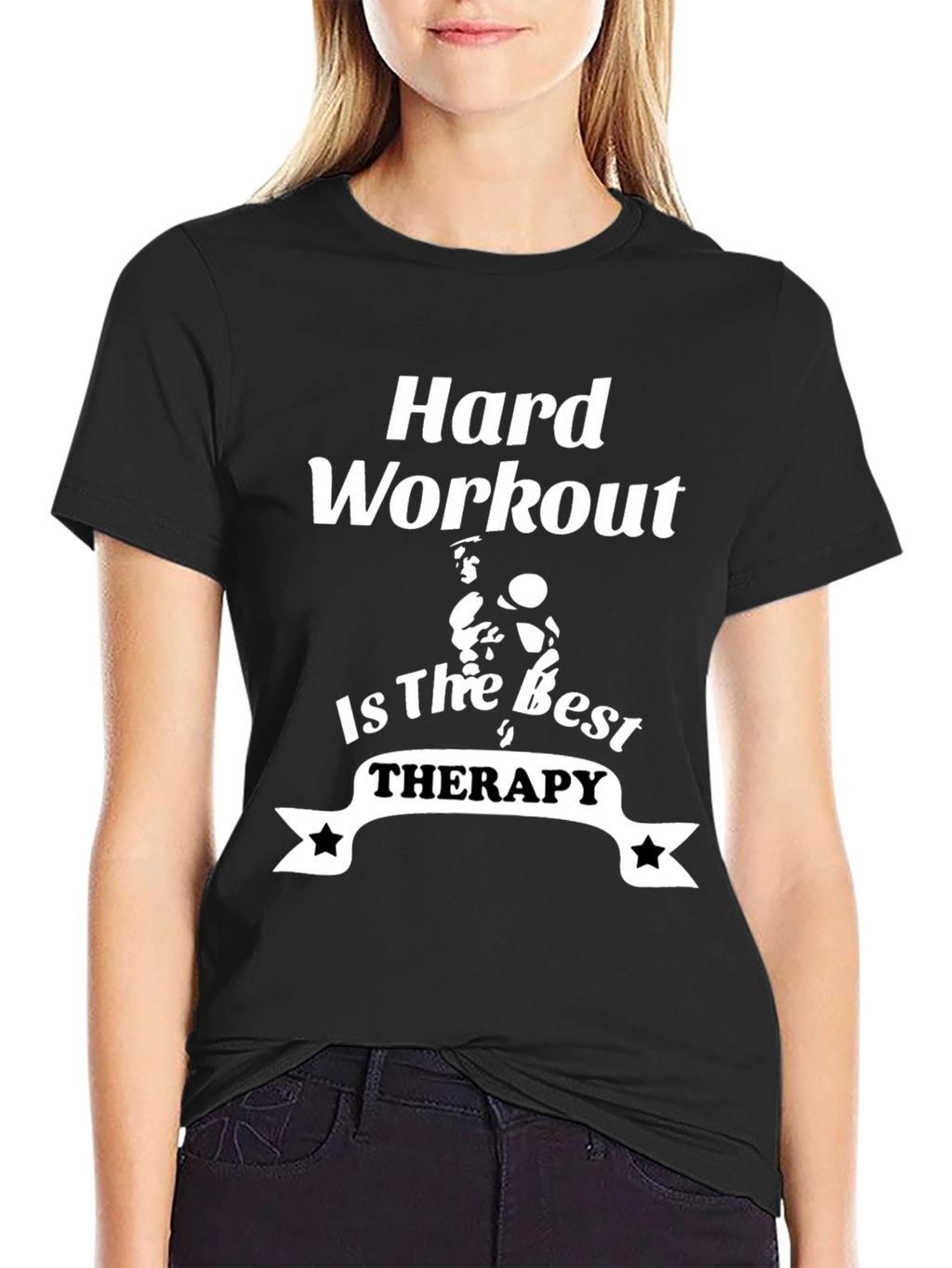 Hard Workout Therapy T-Shirt - Black