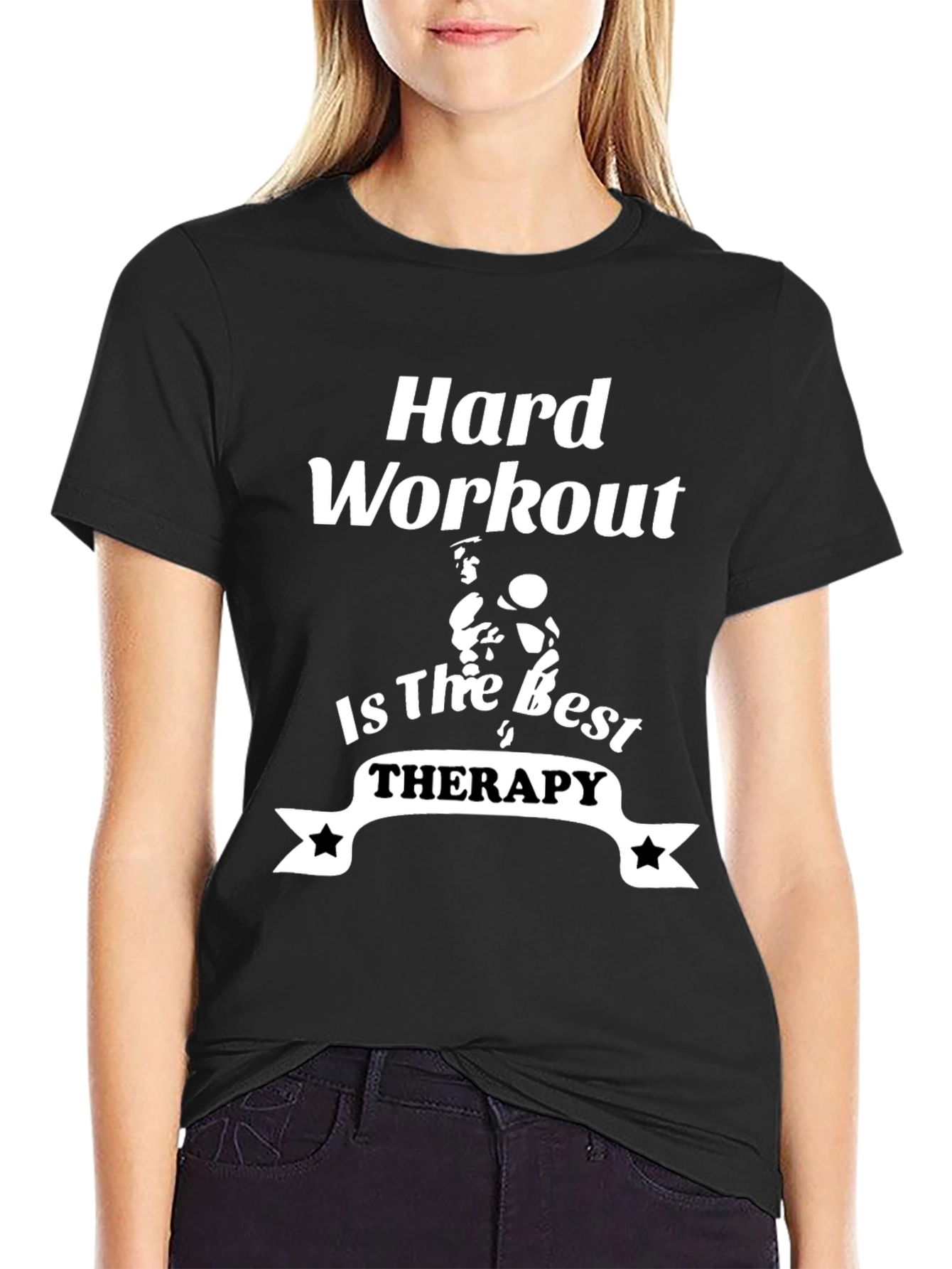 Hard Workout Therapy T-Shirt - Black