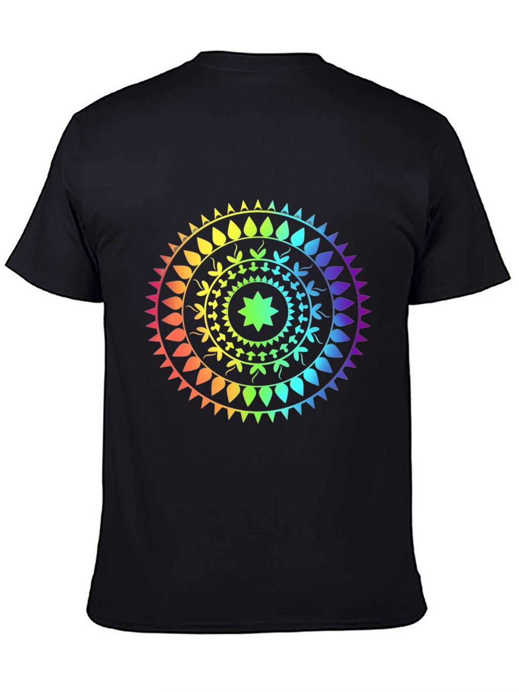 Rainbow Mandala T-Shirt - Stylish Graphic Tee