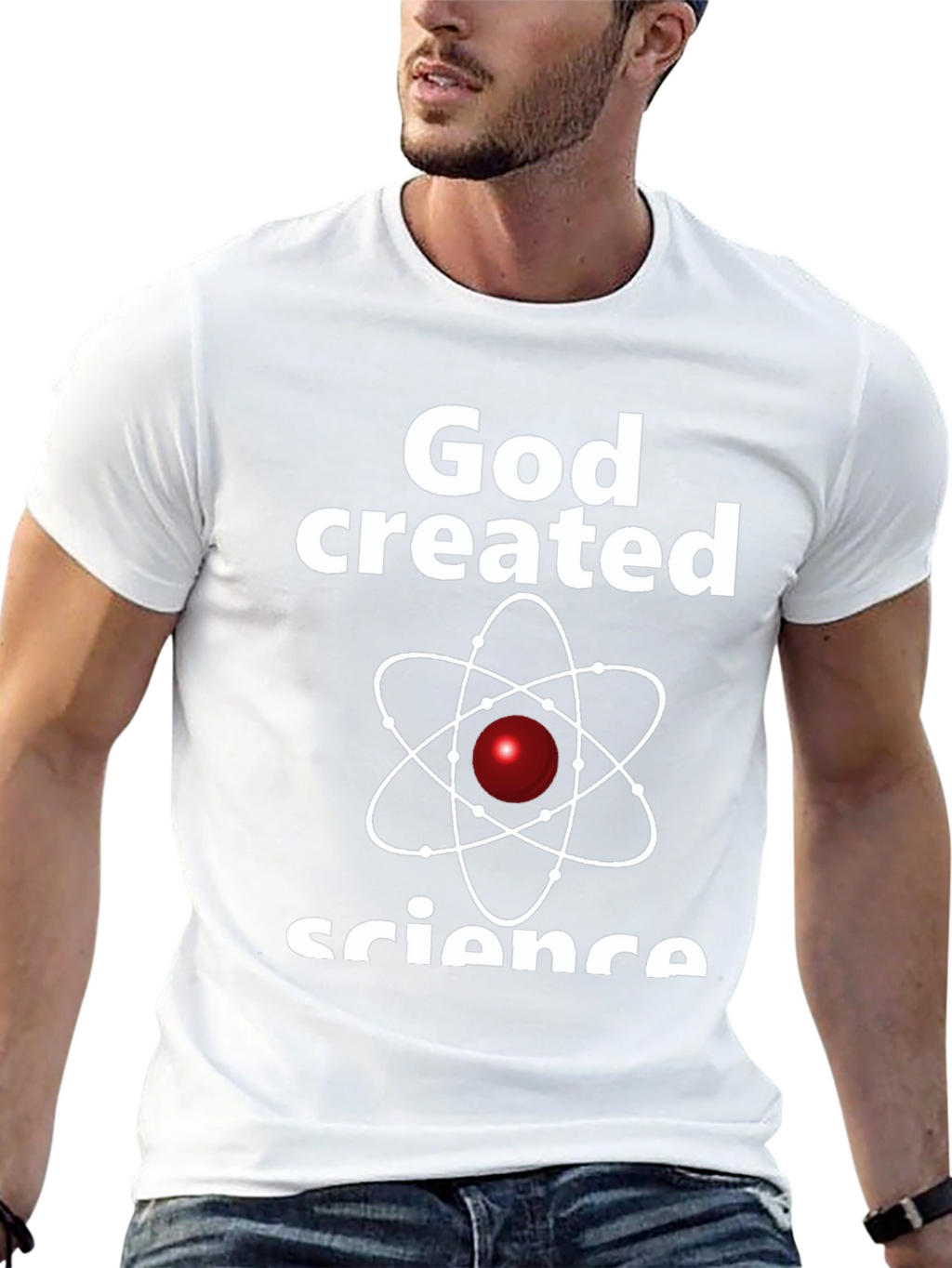 God Created Science T-Shirt Black