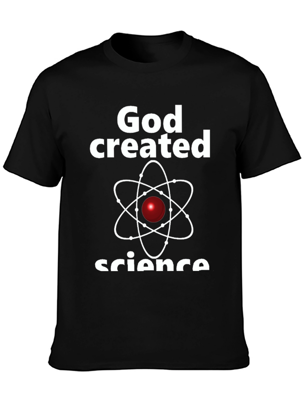God Created Science T-Shirt Black
