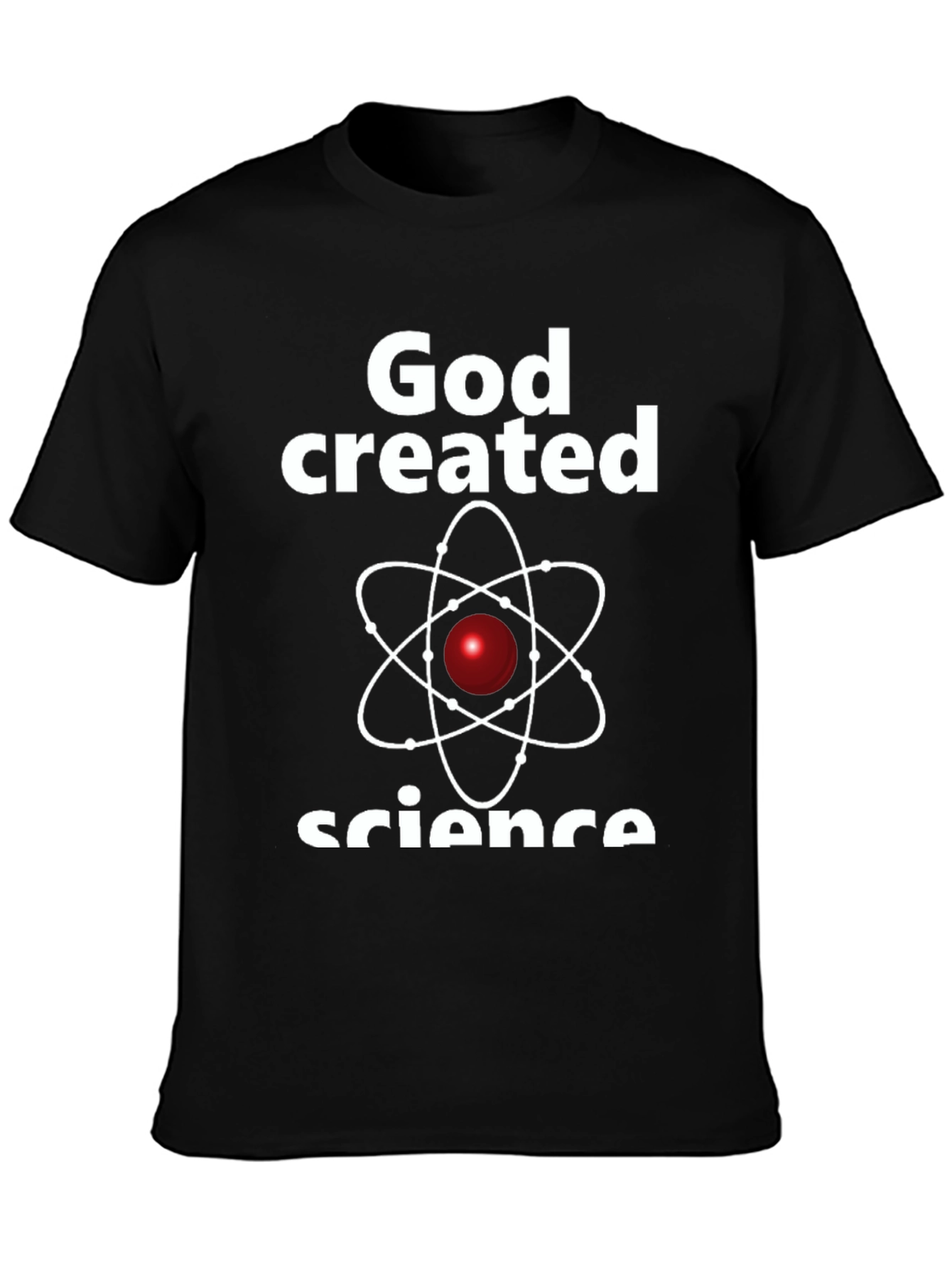 God Created Science T-Shirt Black