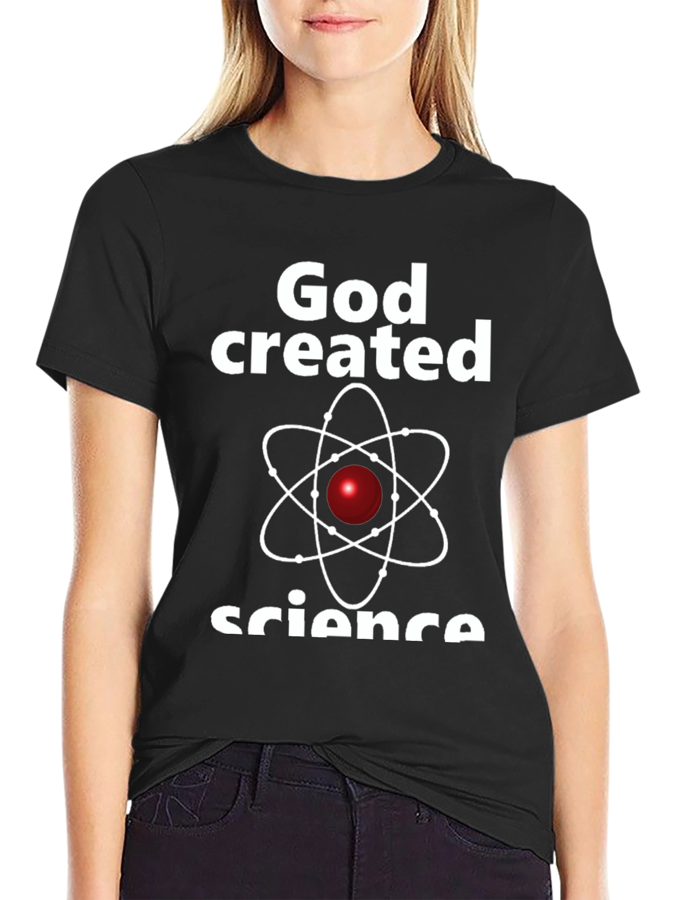 God Created Science T-Shirt Black