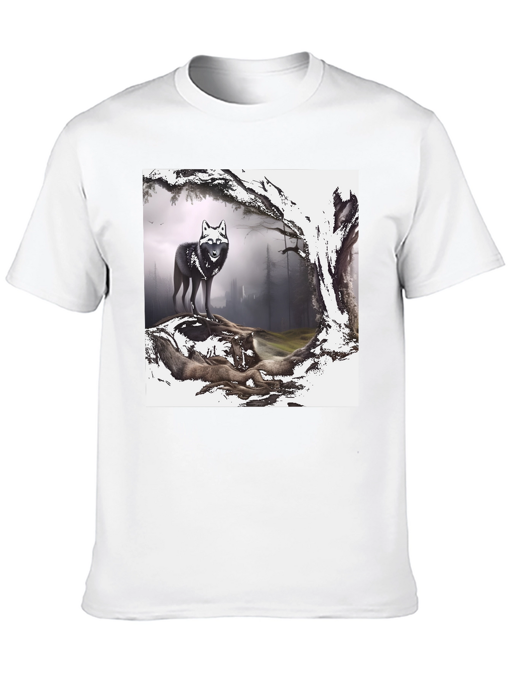 Wolf Pack Graphic Tee - Black