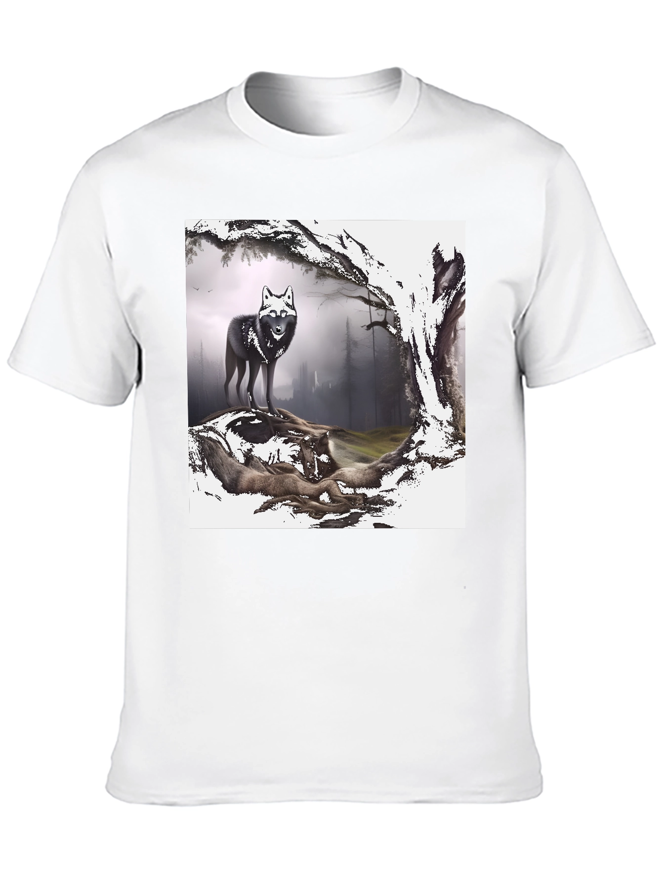 Wolf Pack Graphic Tee - Black