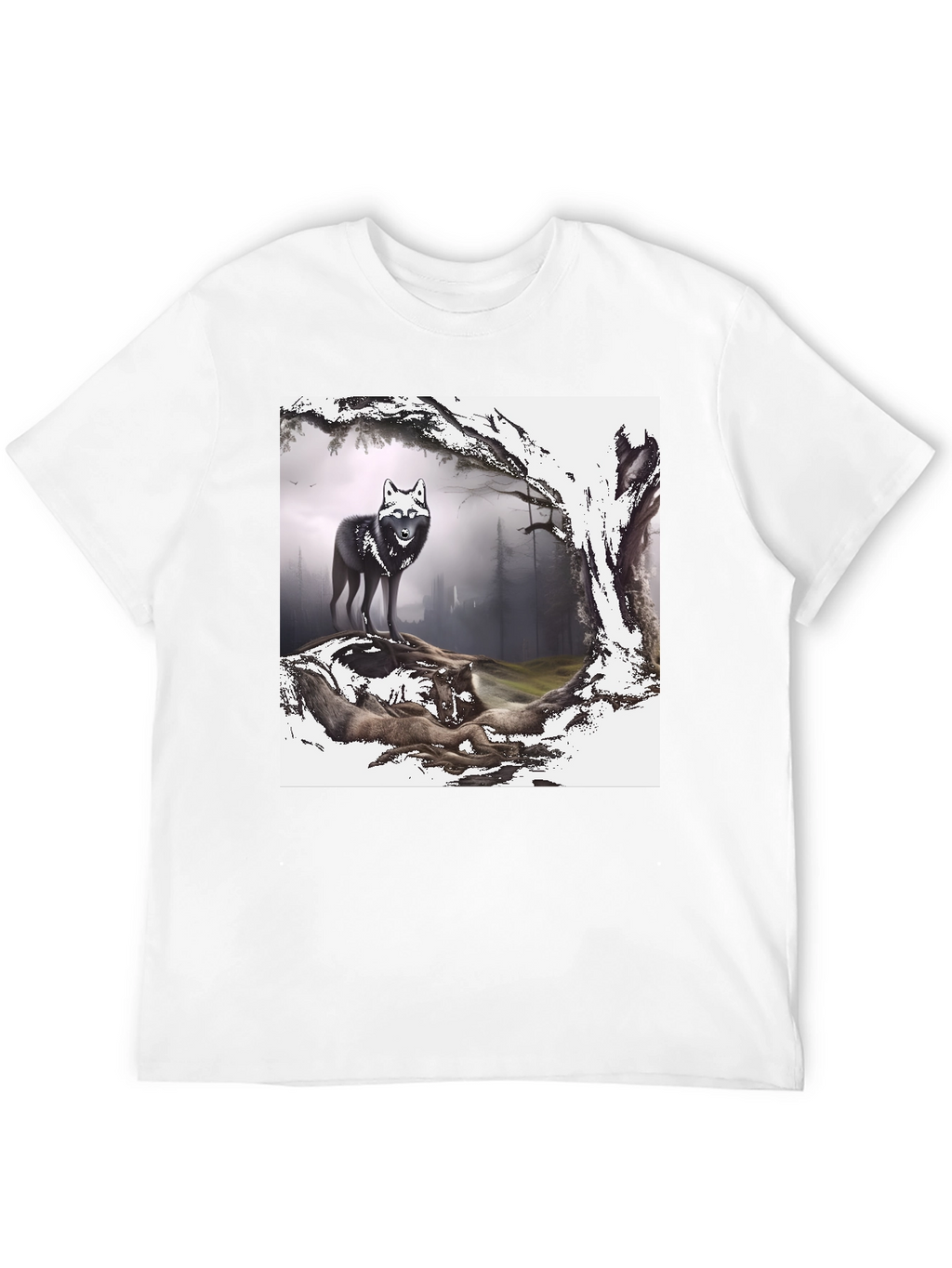 Wolf Pack Graphic Tee - Black