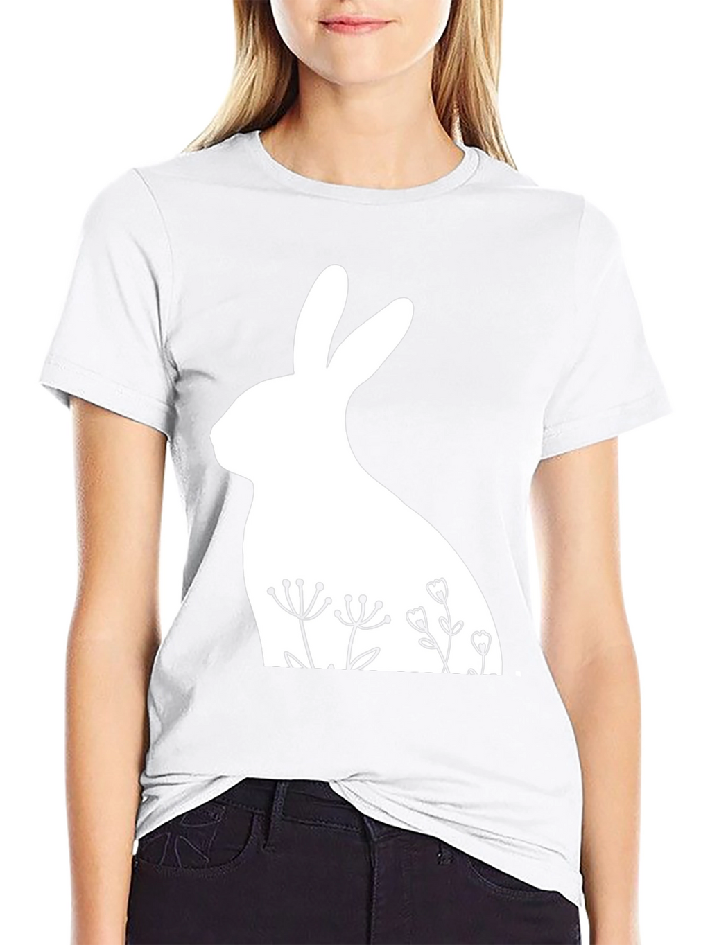 Floral Rabbit T-Shirt - Easter Style