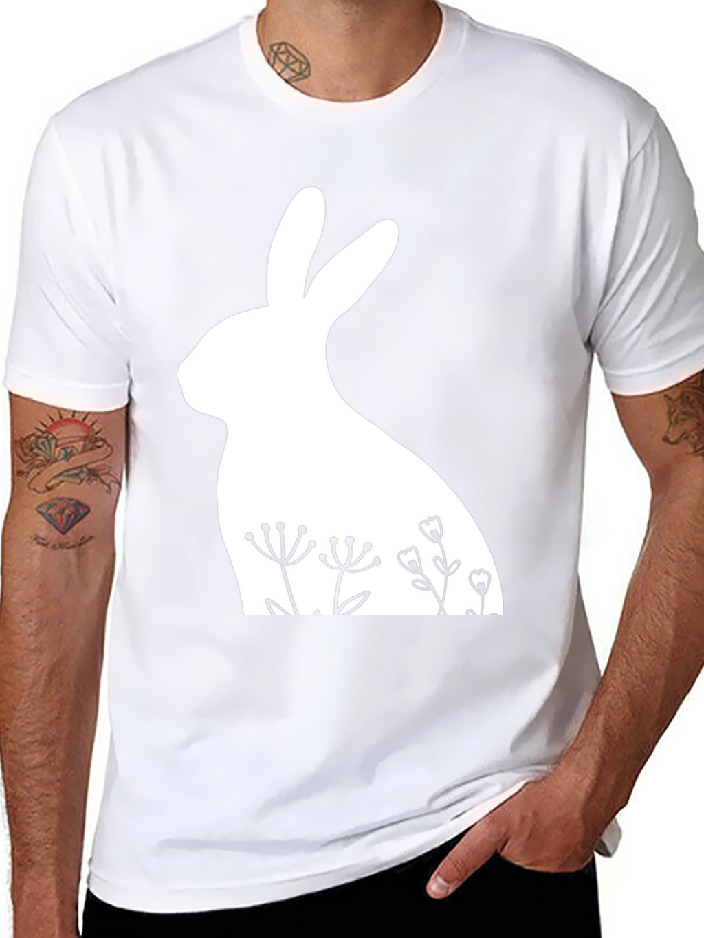 Floral Rabbit T-Shirt - Easter Style