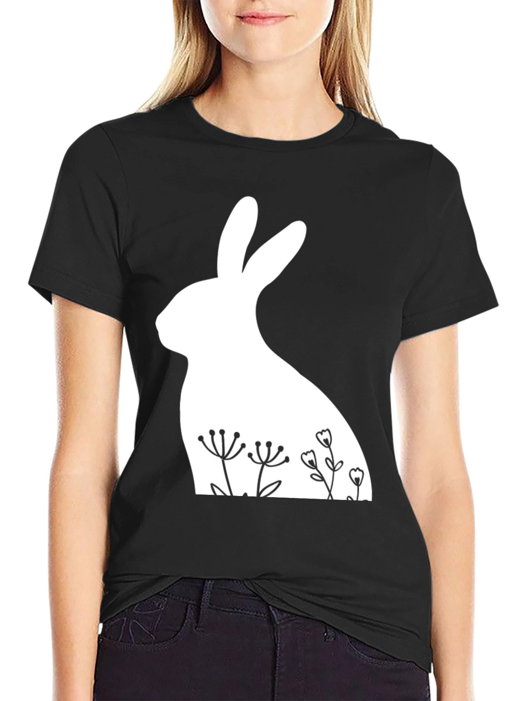 Floral Rabbit T-Shirt - Easter Style