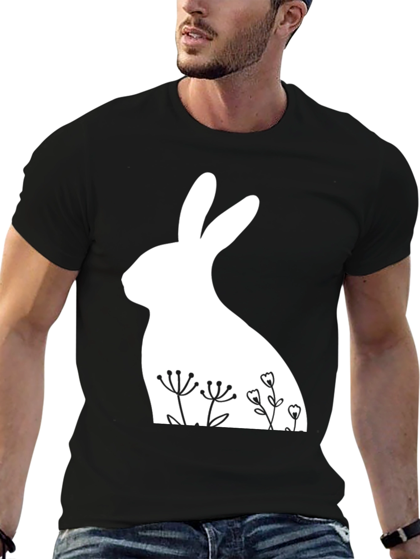 Floral Rabbit T-Shirt - Easter Style
