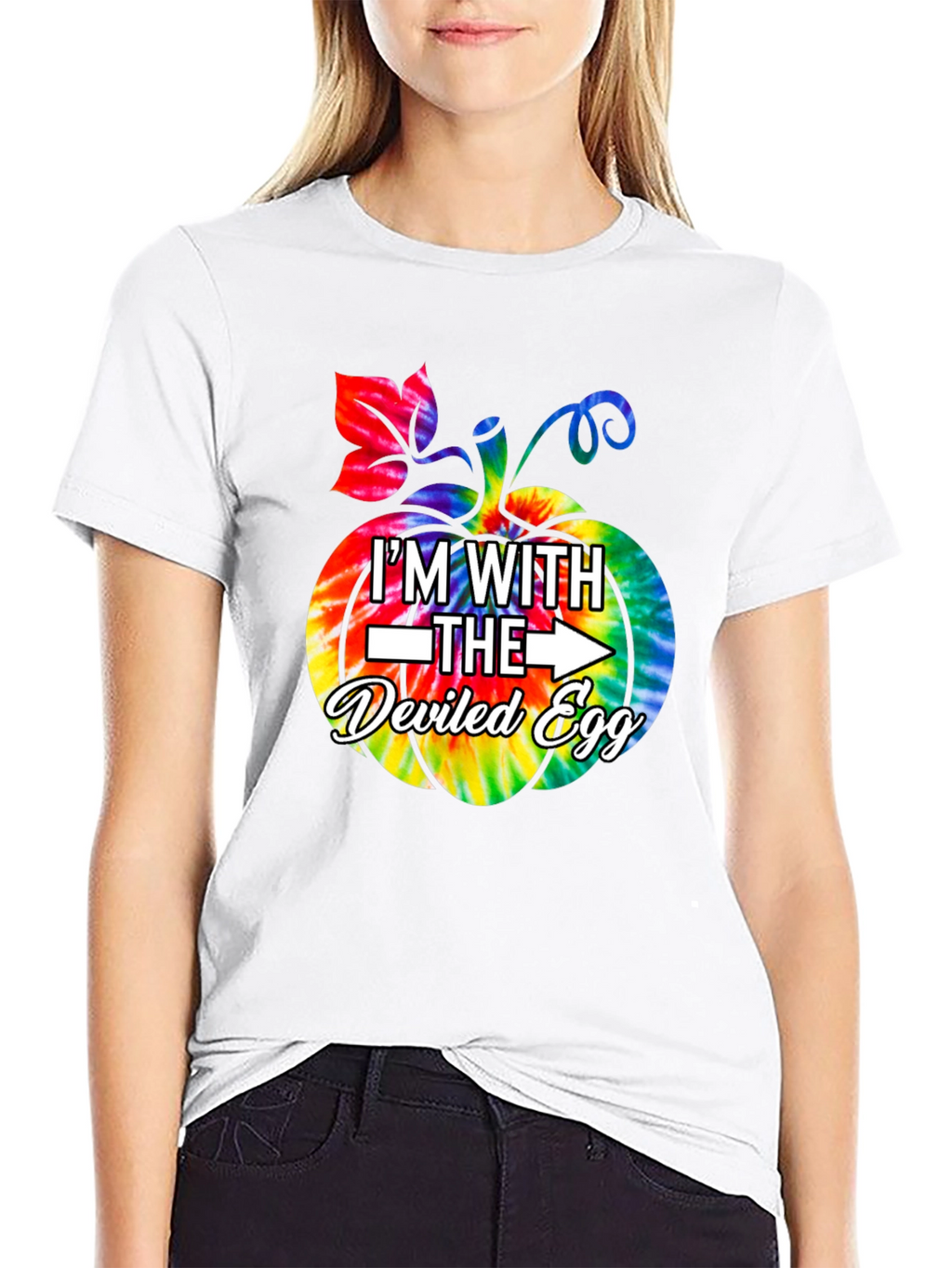 Im With The Deviled Egg Halloween Pumpkin T-Shirt