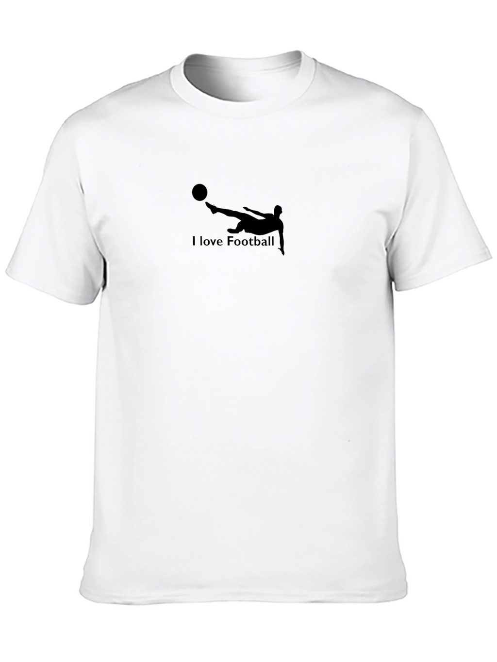 Black I Love Football Graphic T-Shirt