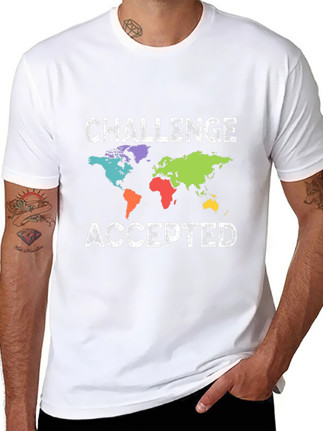 Challenge Accepted World Map T-Shirt