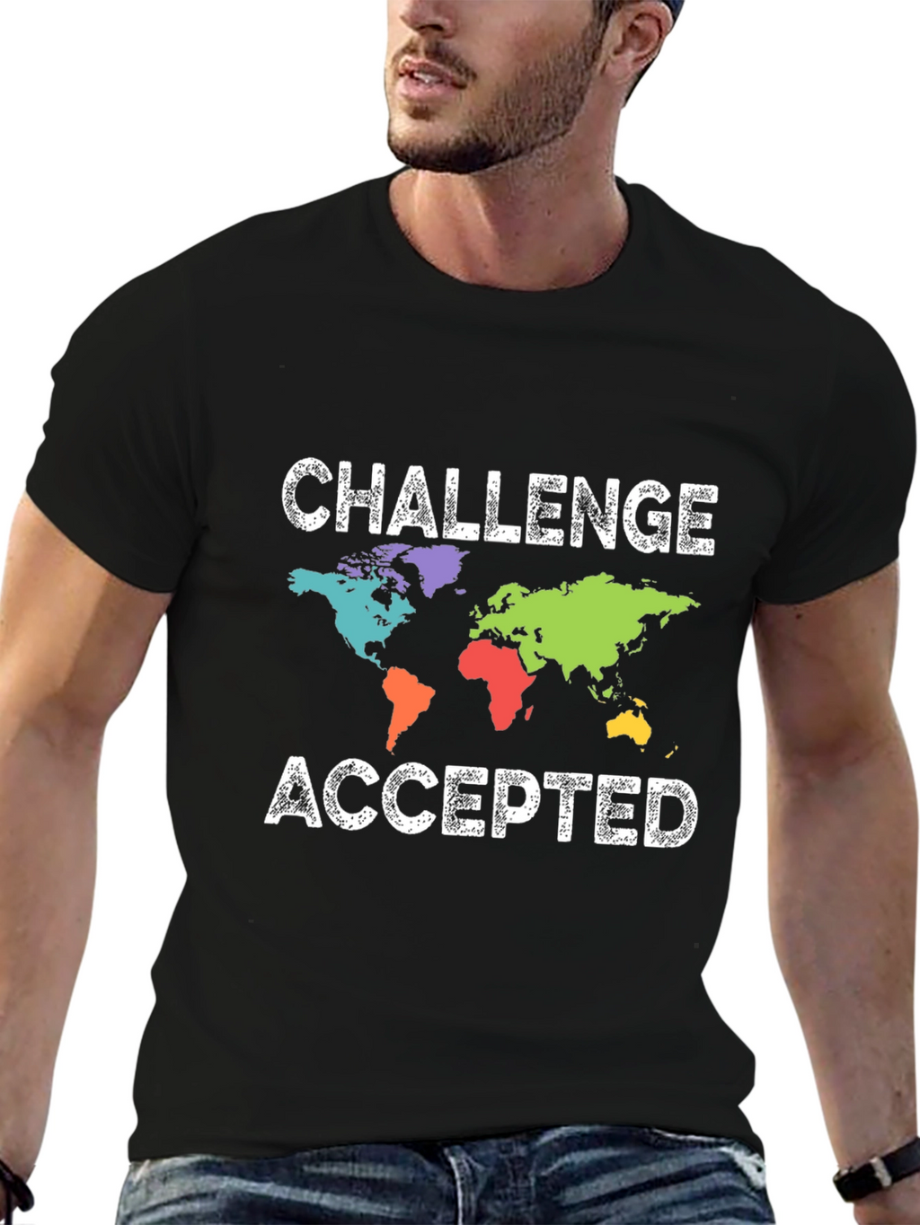 Challenge Accepted World Map T-Shirt