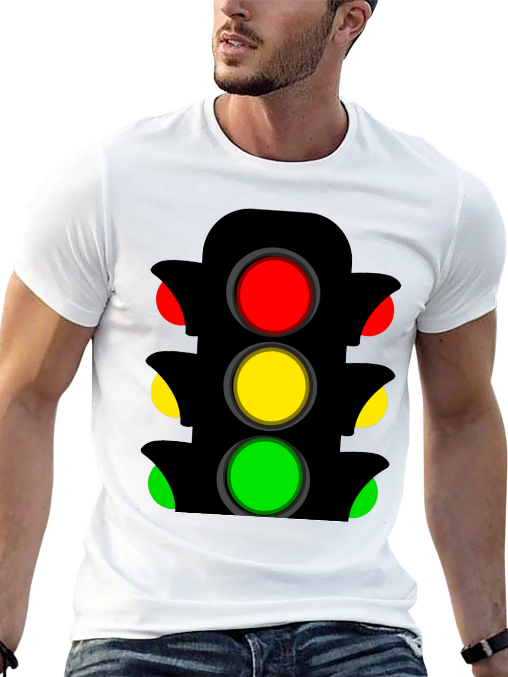 Traffic Light Graphic Tee - Stand Out Style
