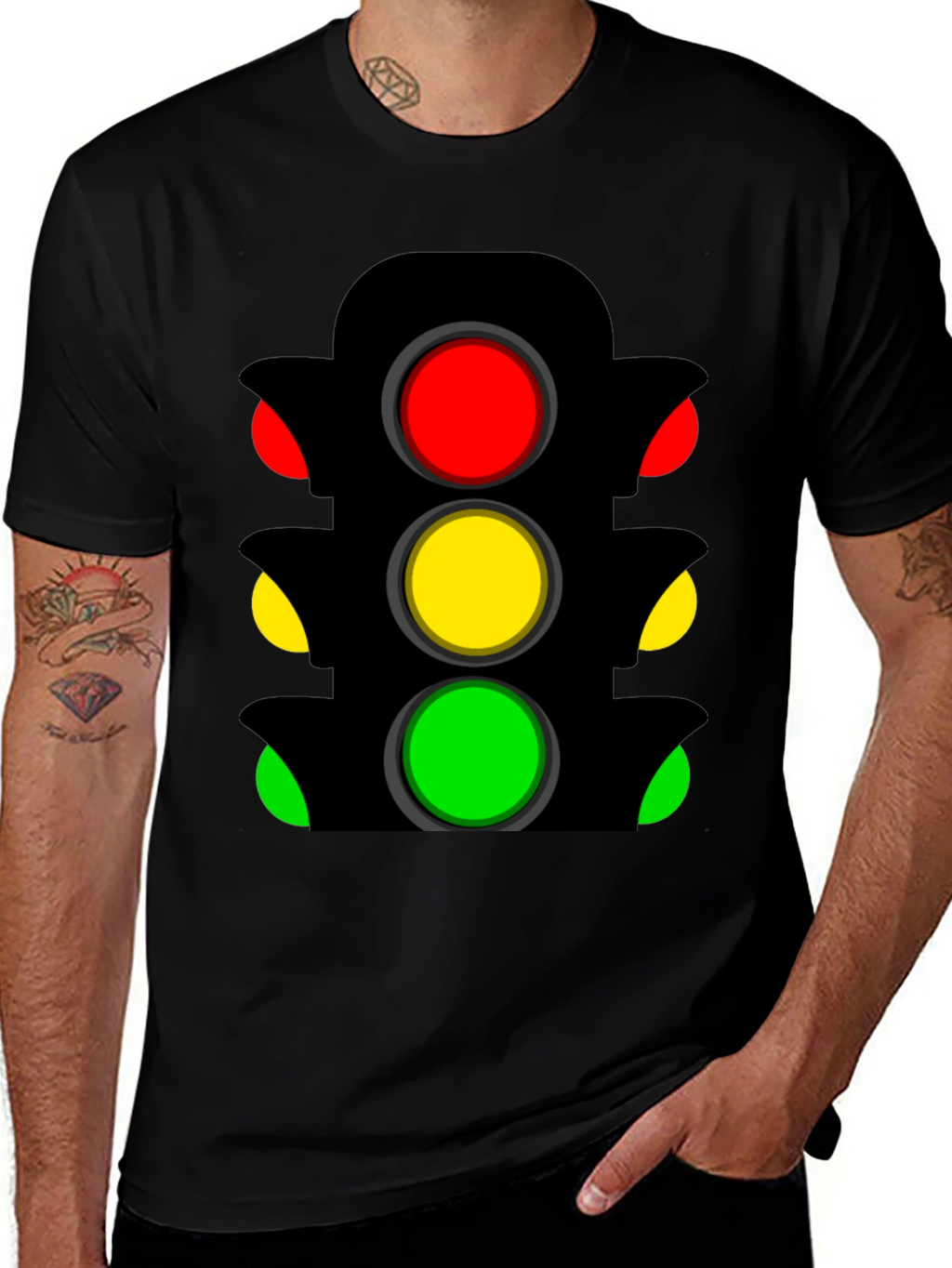 Traffic Light Graphic Tee - Stand Out Style