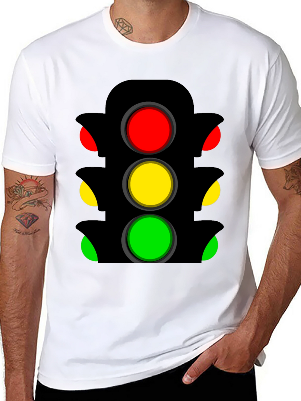 Traffic Light Graphic Tee - Stand Out Style