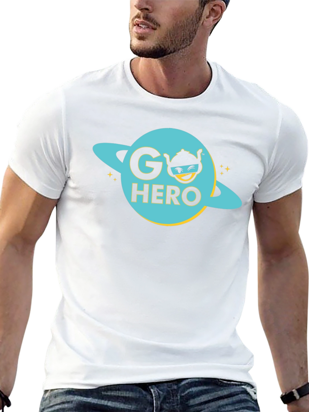 Go Hero Graphic Tee - Black Cotton T-Shirt