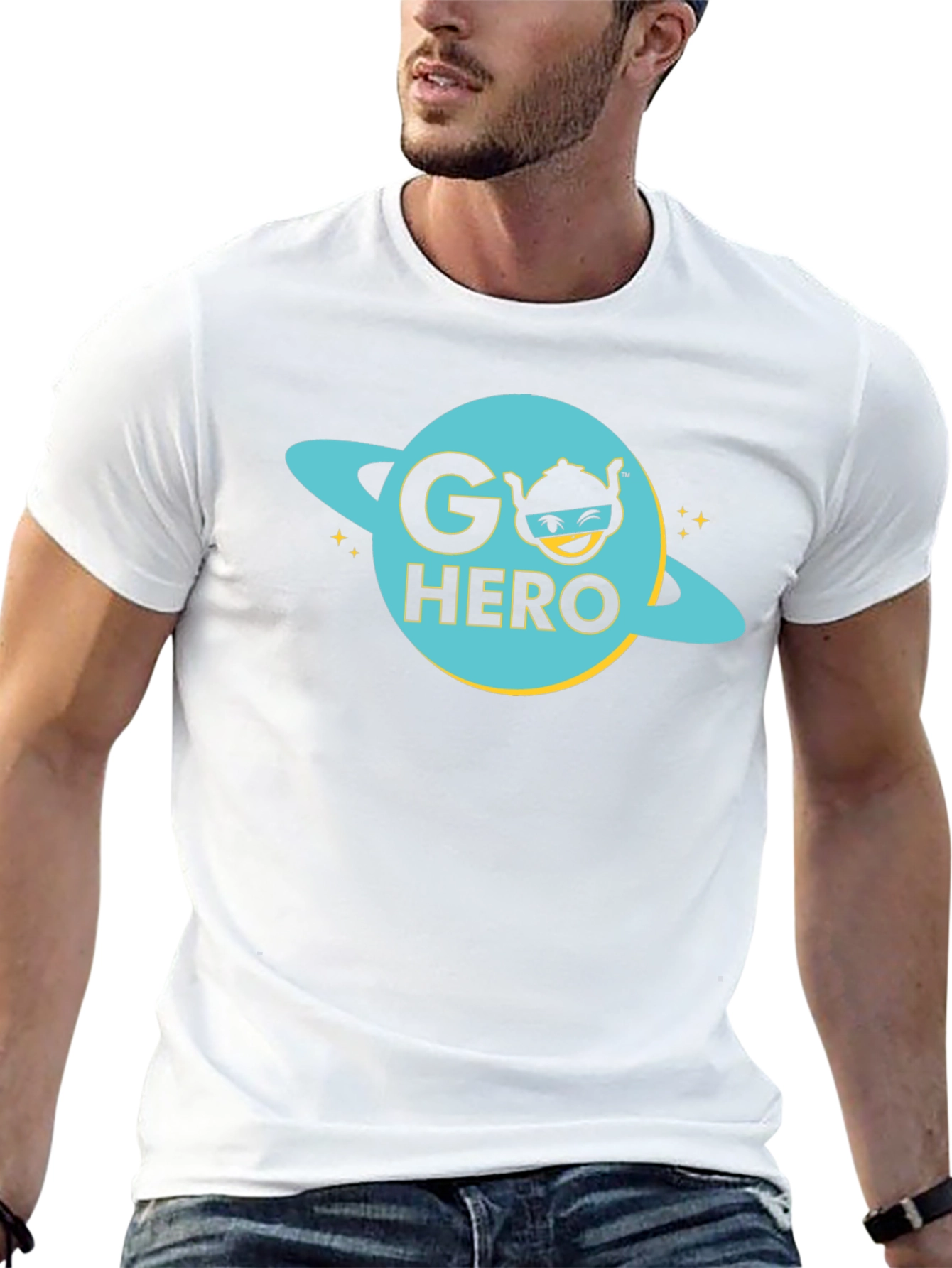 Go Hero Graphic Tee - Black Cotton T-Shirt