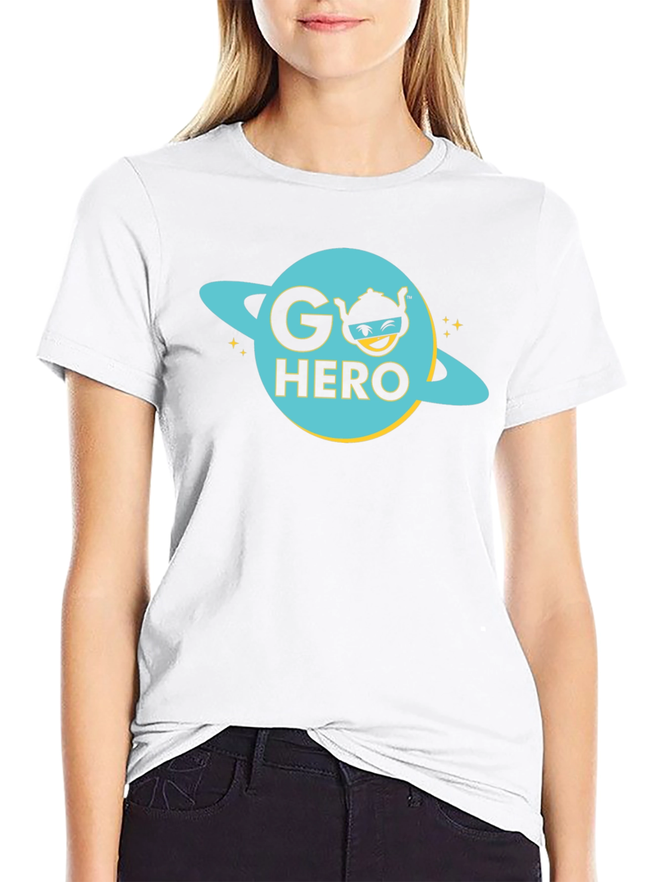 Go Hero Graphic Tee - Black Cotton T-Shirt