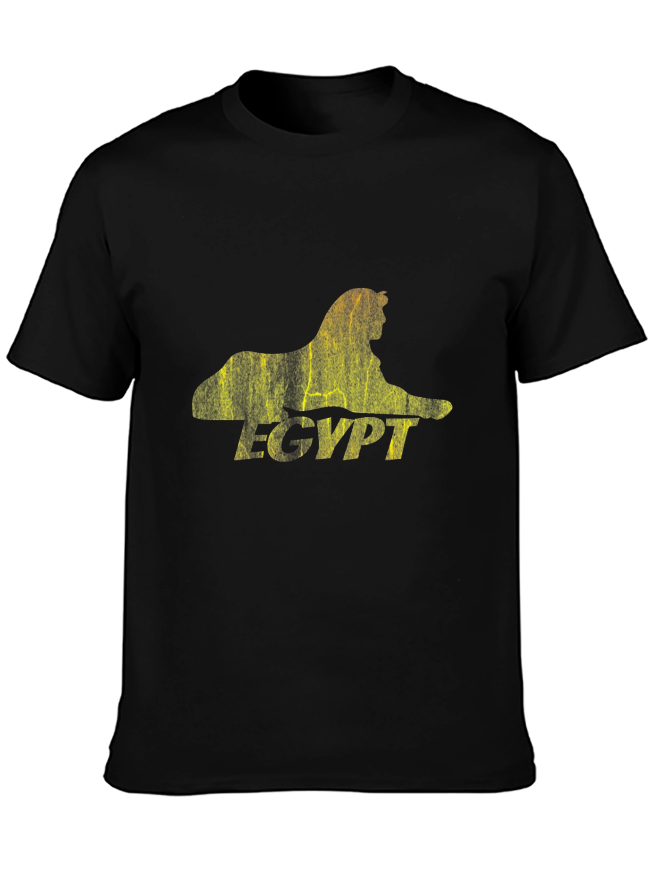 Egypt Sphinx Graphic Black T-Shirt