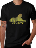 Egypt Sphinx Graphic Black T-Shirt