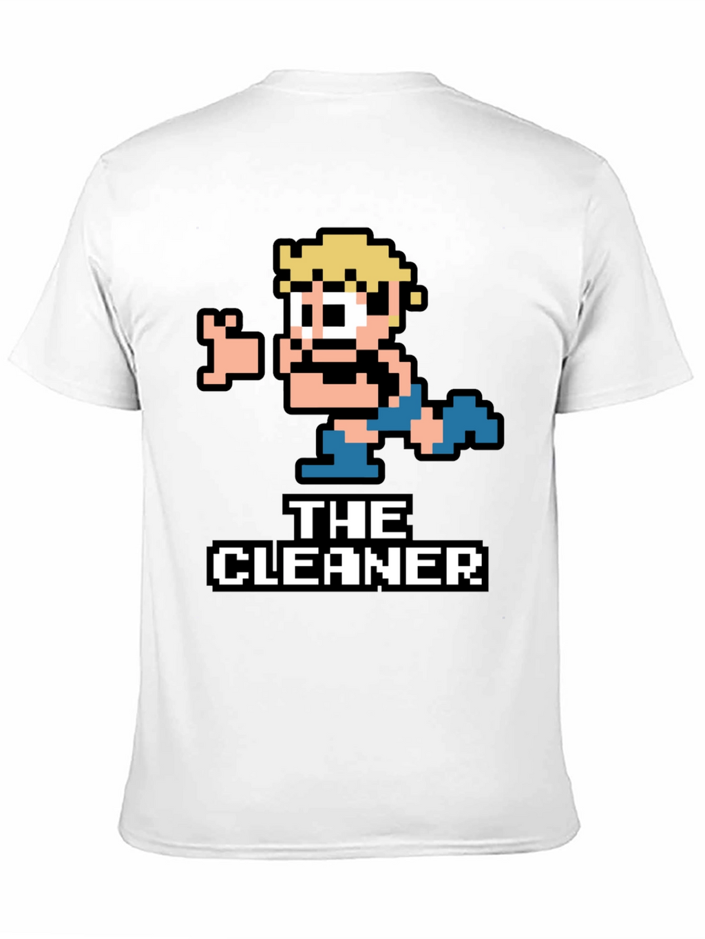 The Cleaner Retro Pixel Art Black T-Shirt