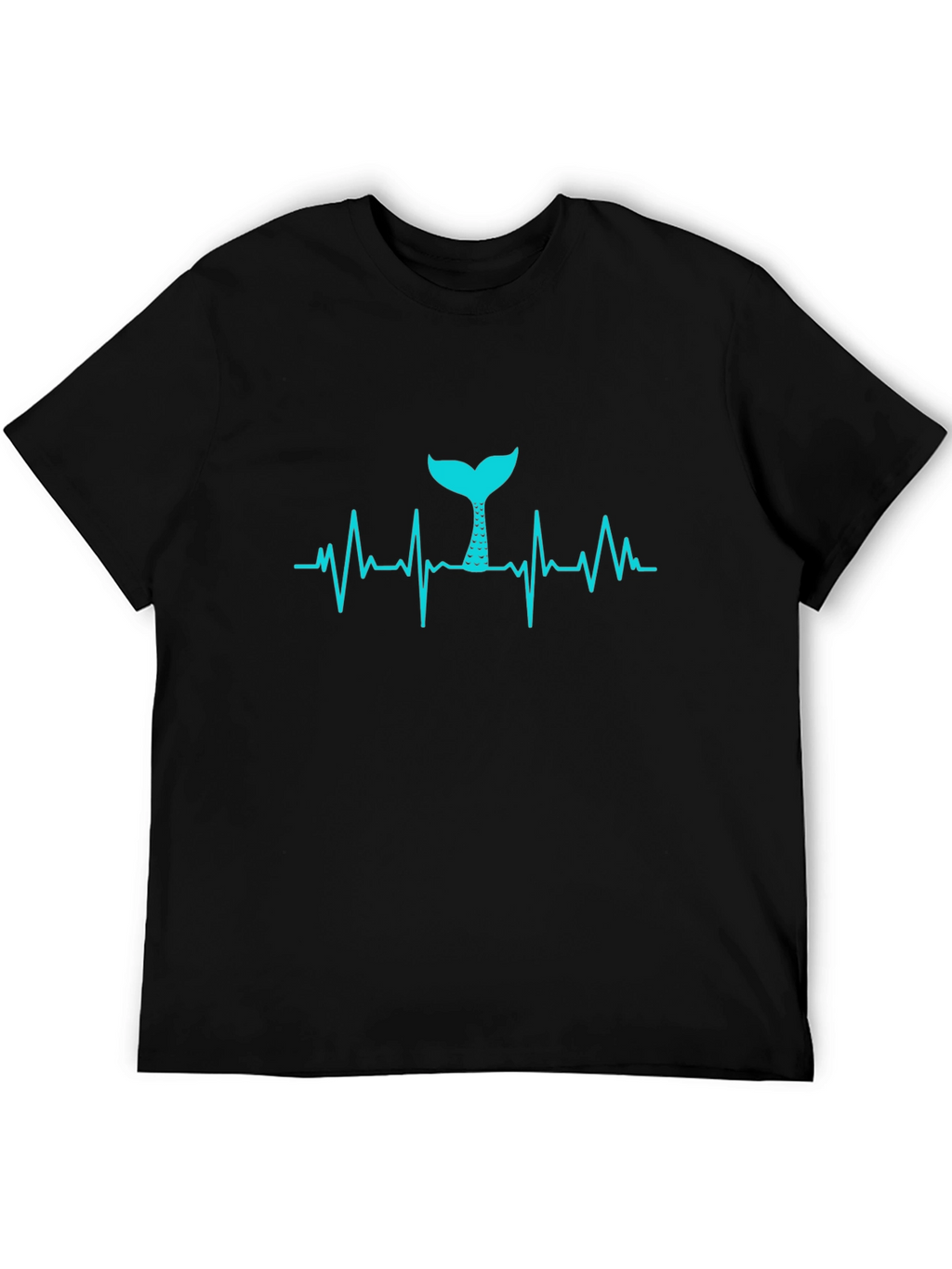 Mermaid Heartbeat T-Shirt - Black Tee