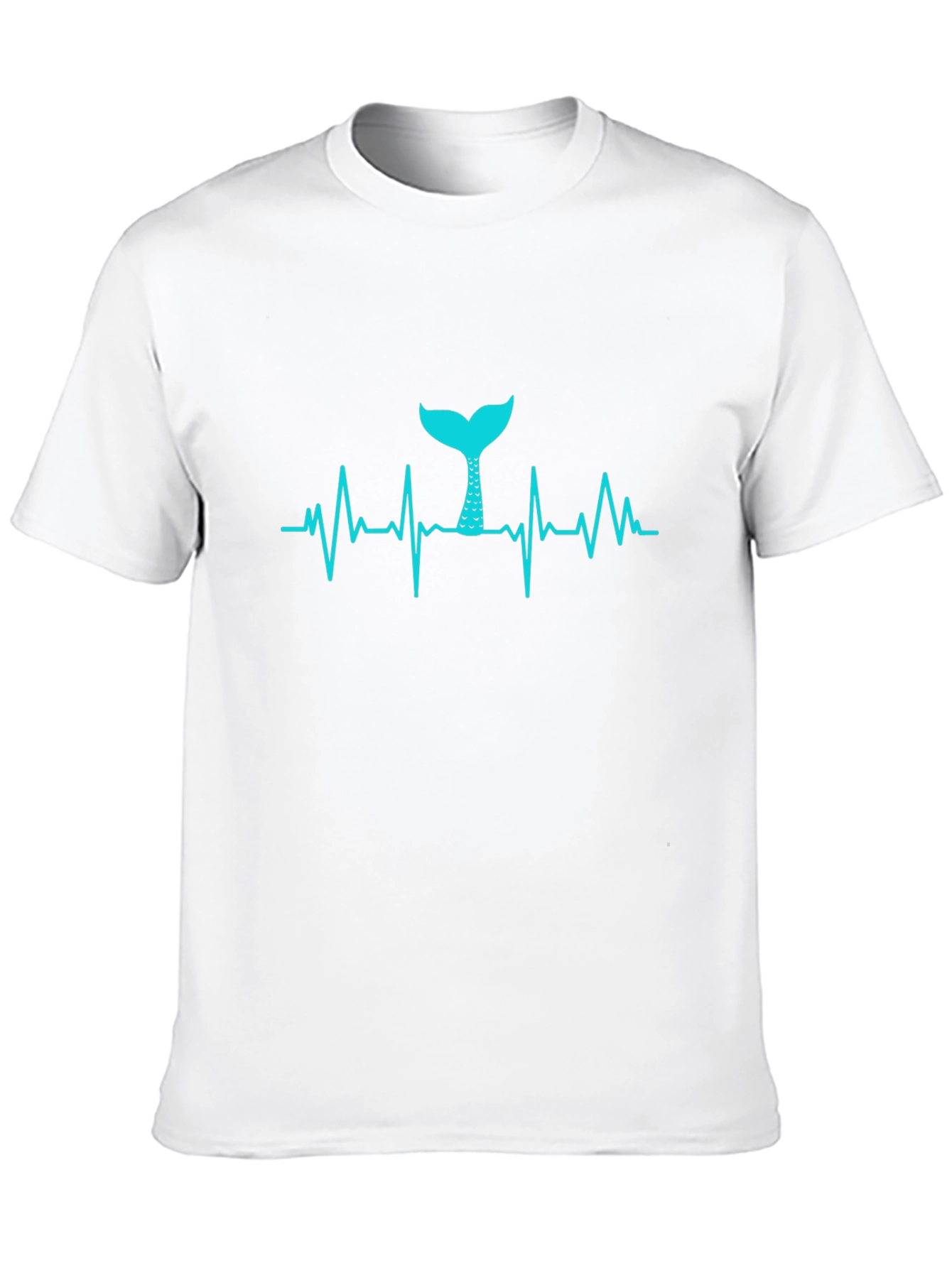 Mermaid Heartbeat T-Shirt - Black Tee
