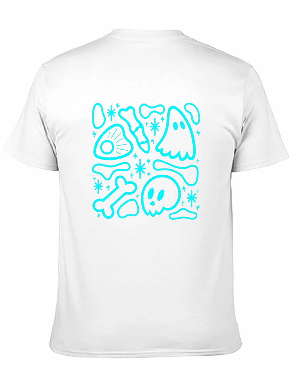 Halloween Ghost & Bones Graphic T-Shirt