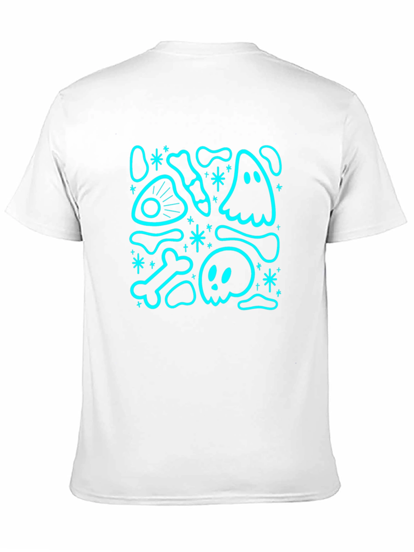 Halloween Ghost & Bones Graphic T-Shirt