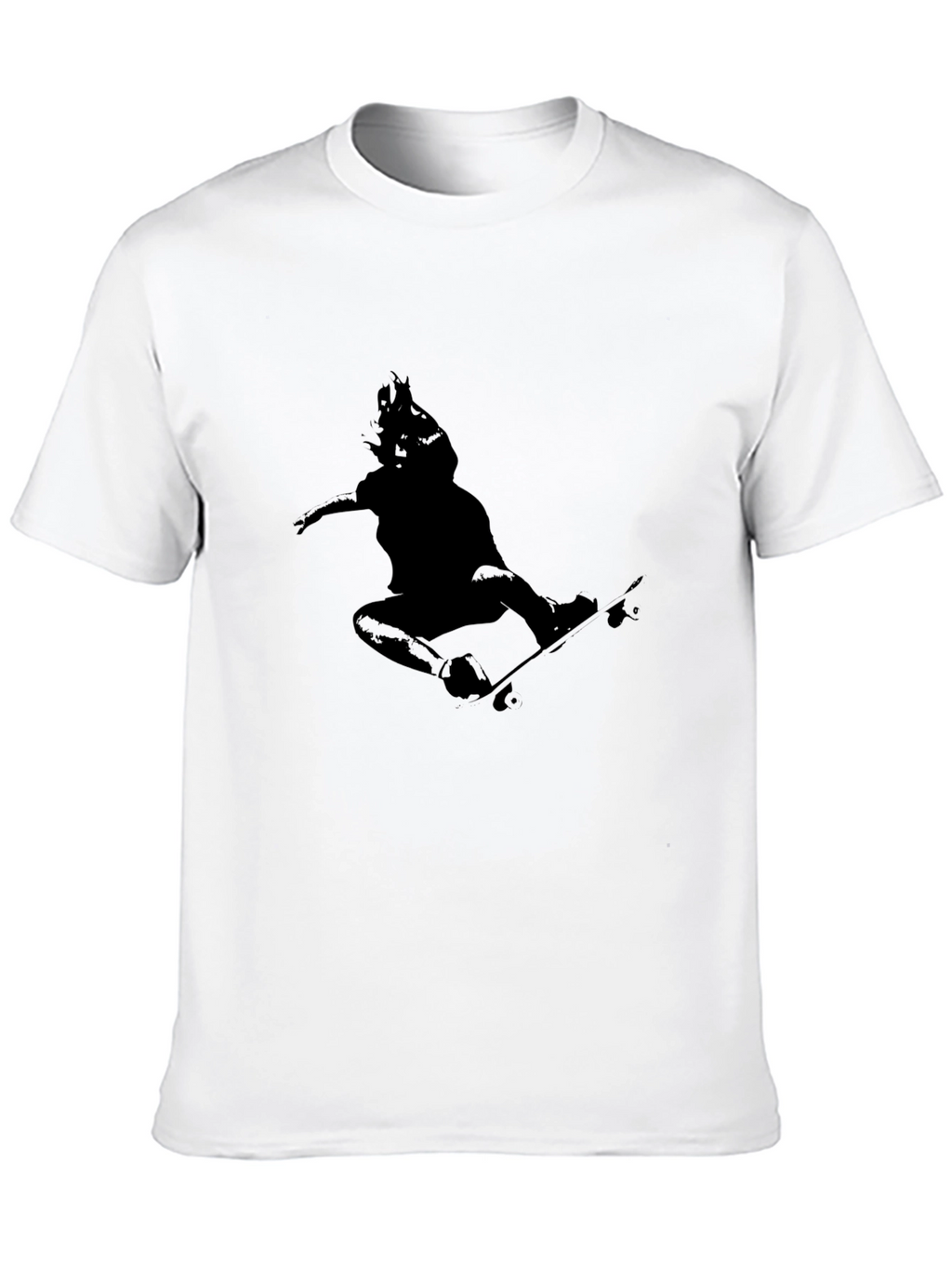 Skateboarder Silhouette Black T-Shirt