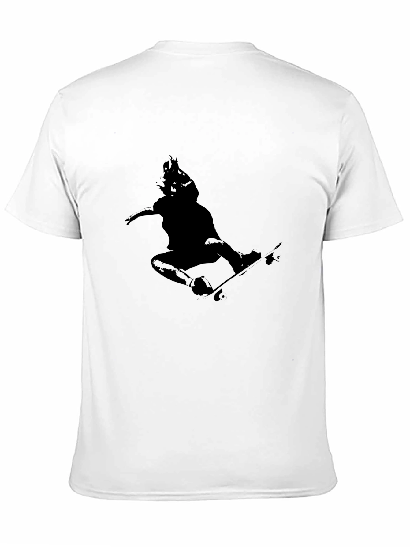 Skateboarder Silhouette Black T-Shirt